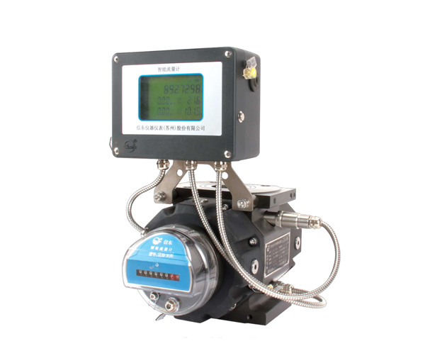 Intelligent double display waist wheel flowmeter